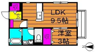 アクアパレス【203号室号室】の間取り