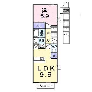 フローラ【2階】の間取り