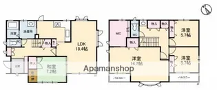 岡山県倉敷市笹沖【一戸建】の間取り