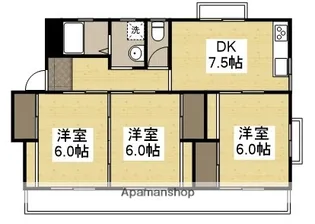 フラット西中新田【3階】の間取り