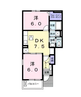 サンフラワーB【1階】の間取り
