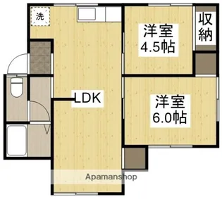 西田コーポ【1階】の間取り
