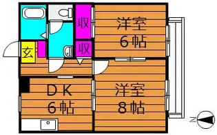 パピーム K【201号室号室】の間取り