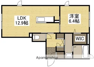 シャーメゾンタウン西阿知駅前 A棟【1階】の間取り