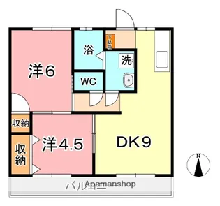 グランアムールもずⅠ【2階】の間取り
