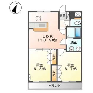 プロニティーMABI【1階】の間取り