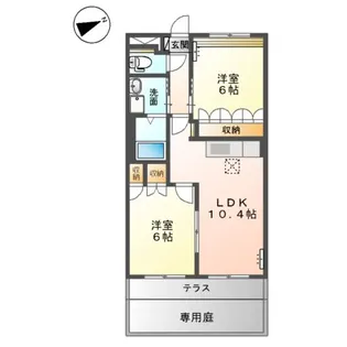 ルノアール【1階】の間取り