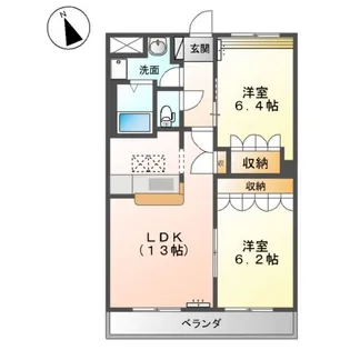 ミルキーウェイ【105号室】の間取り