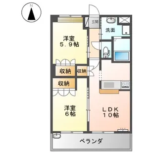 アバンサール【2階】の間取り
