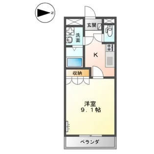 ウエスト・モンターニュ【00207号室】の間取り