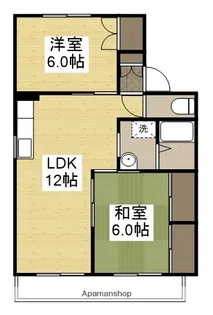 セジュール宮原B棟【203号室】の間取り