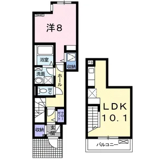 ウインダム ガーデンⅡA【1階】の間取り