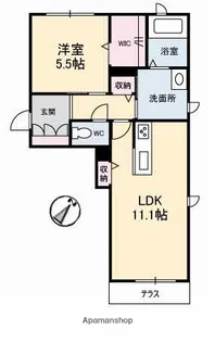 コンフォーザ(BELS認証) A棟【1階】の間取り