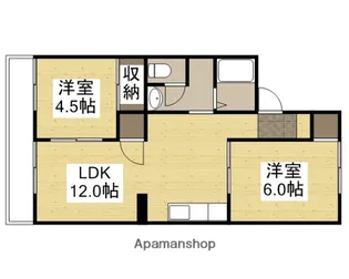 2LDKの間取り画像