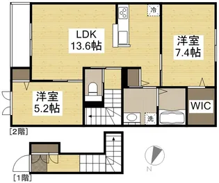 グリシーナ【2階】の間取り