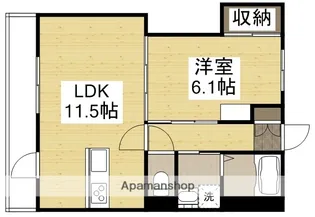 イデアーレ中庄B【205号室】の間取り