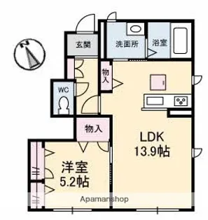 ベルポスト【1階】の間取り