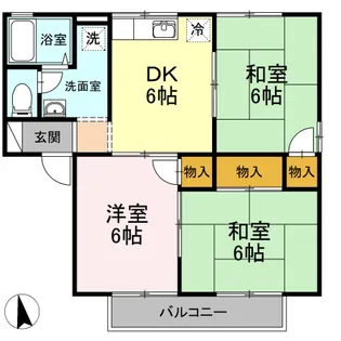 ハッピー・ユー A棟【2階】の間取り