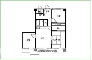 グランドシャトー倉敷3L【302号室】の間取り