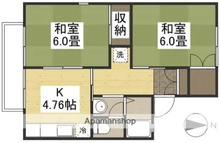 セジュール金光A【202号室】の間取り