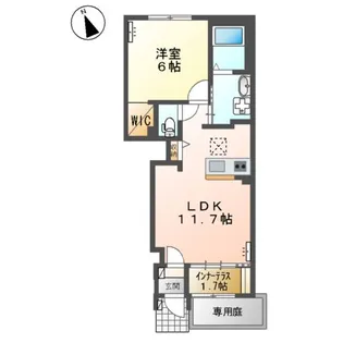 セルクラール【105号室】の間取り