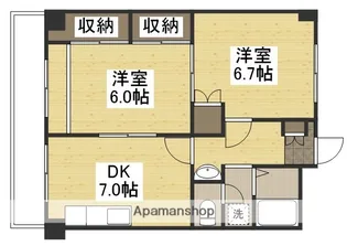 2DKの間取り画像