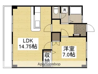 メゾンコンフォート【4階】の間取り