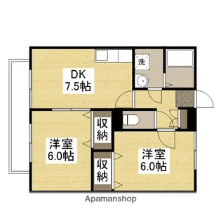 パティオD棟【2階】の間取り