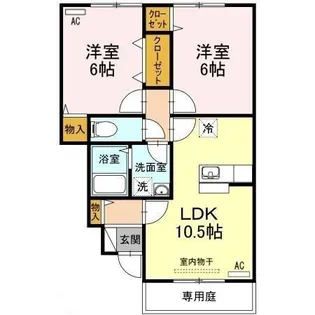 ファミリータウン ツートム E棟【1階】の間取り