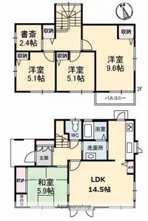 岡山県倉敷市児島柳田町【一戸建】の間取り