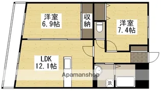 エヴァーワン玉島【3階】の間取り