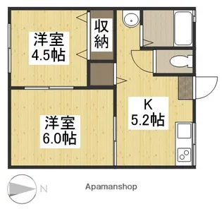グランメリー倉敷【201号室】の間取り