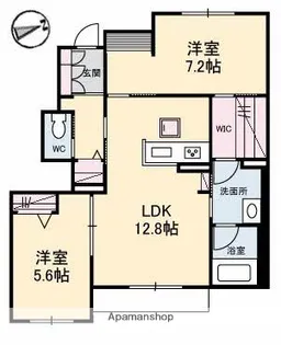 シャーメゾン・グラーノ【1階】の間取り