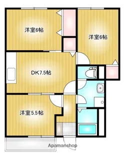 サンシャイン A棟【1階】の間取り