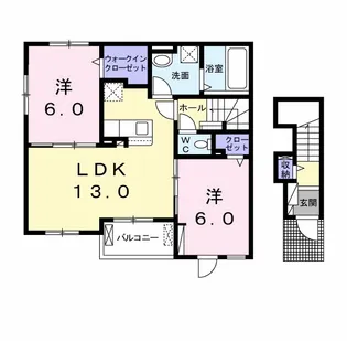 ラフレシール【2階】の間取り