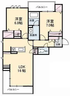 AILE西阿知【3階】の間取り
