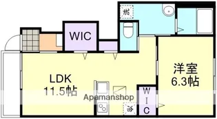 アンジュアジュール【1階】の間取り