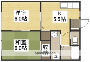サン・シティー福永【202号室】の間取り