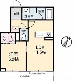 セルディーナ早島駅前【2階】の間取り