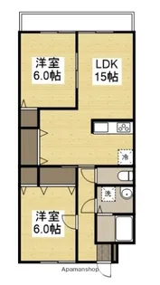 コーポユタカ【2階】の間取り