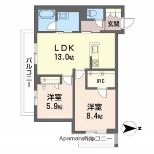 ミモザ【2階】の間取り