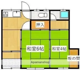 浅野アパート【奥号室】の間取り