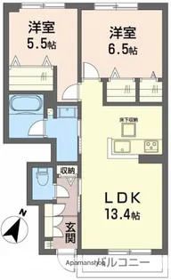 ヴァン・ヴェール B棟【1階】の間取り