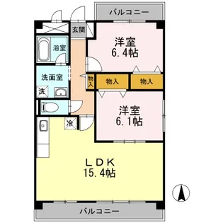 Kーcity葦高【4階】の間取り