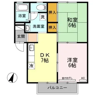 アメニティー八浜 A棟【2階】の間取り