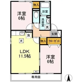 エステート21 A棟【1階】の間取り