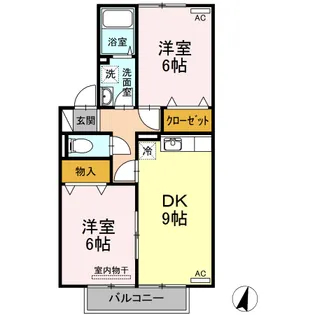 ECOーレジデンス『モア』 C棟【2階】の間取り