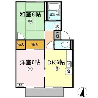 プレジール林【1階】の間取り
