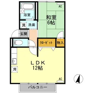 プレジール林【1階】の間取り