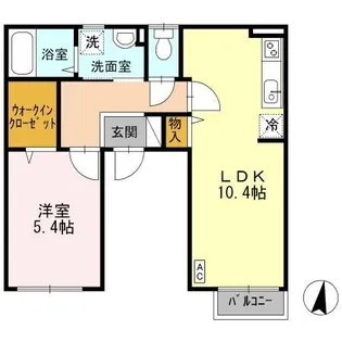 モンシャトー中央【1階】の間取り